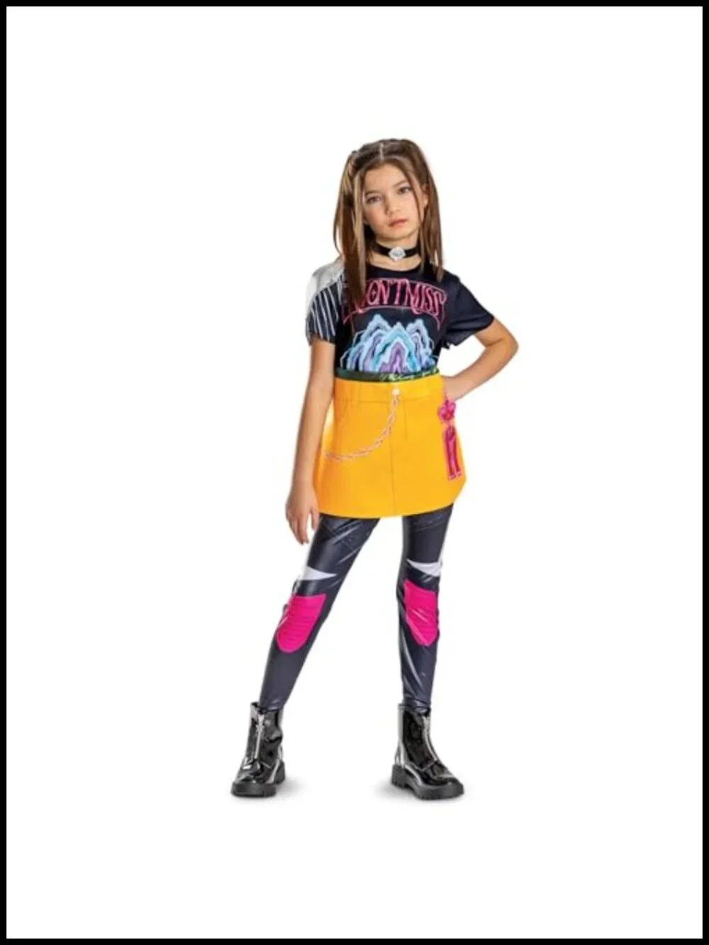 K-Pop Demon Hunters Mira Costume Jumpsuit Skirt Necklace Halloween
